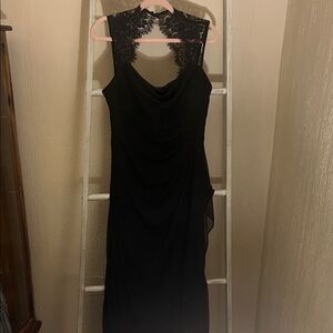 Dress Barn Black Lace Backless Dress